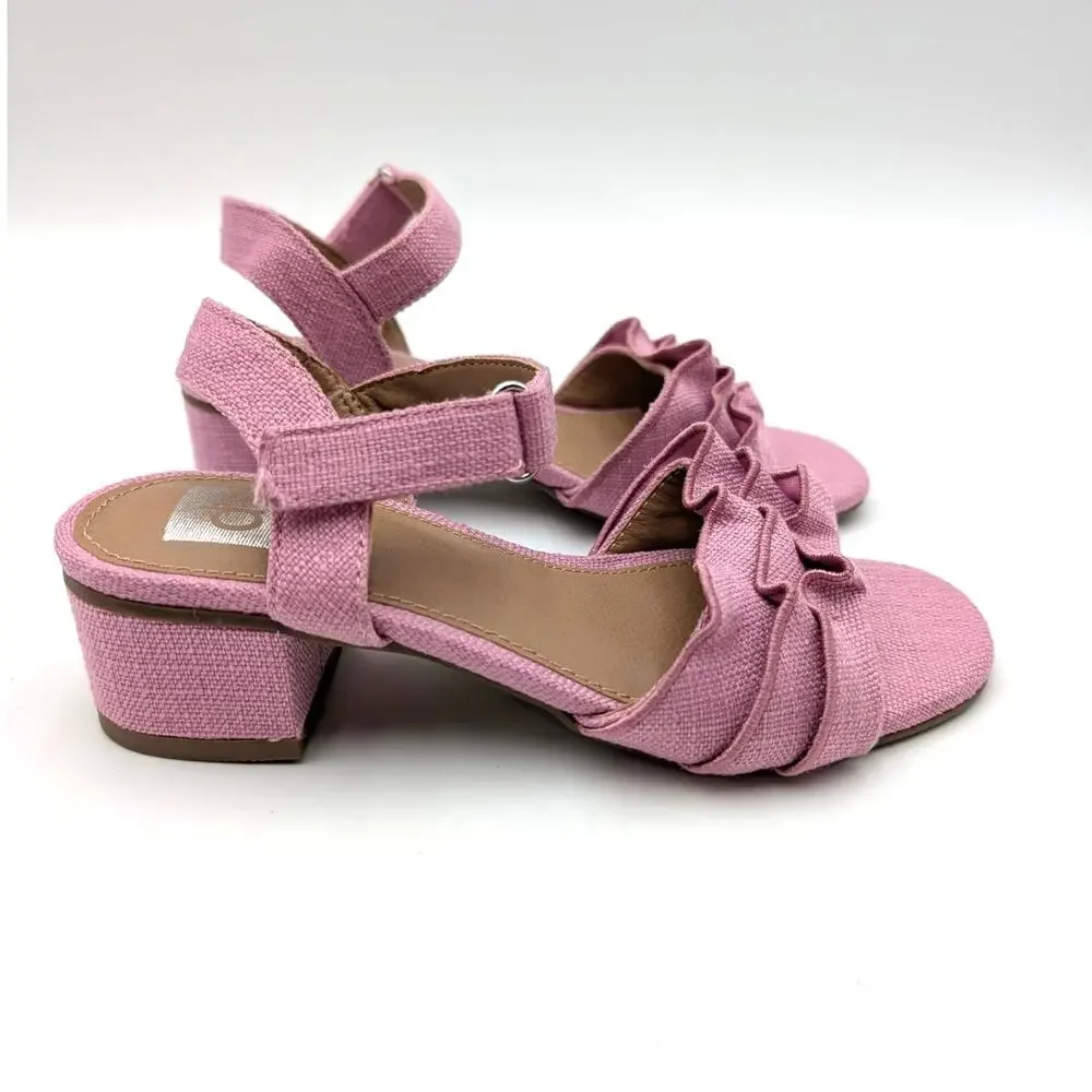 DV by Dolce Vita Govani Ruffle Sandals Open Toe Girls Pink Size US13